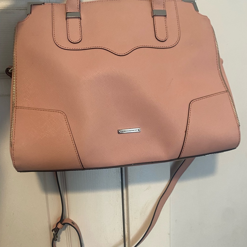 Rebecca Minkoff Blush Pink Crossbody Purse w Gold Accents